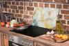 TAGLIERE IN VETRO 52x30 MARMO
