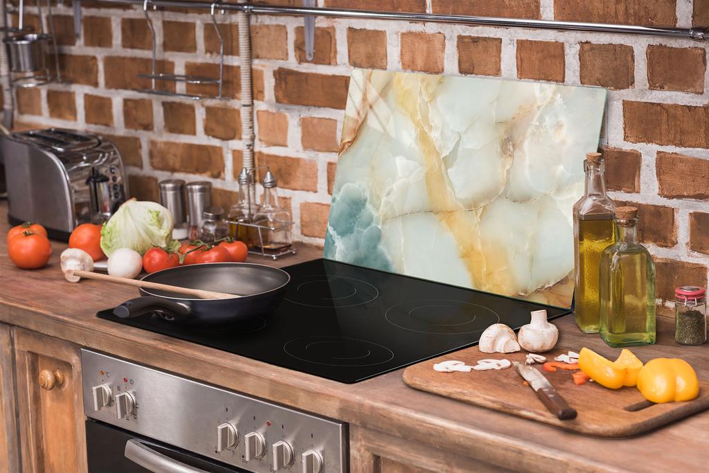 TAGLIERE IN VETRO 52x30 MARMO