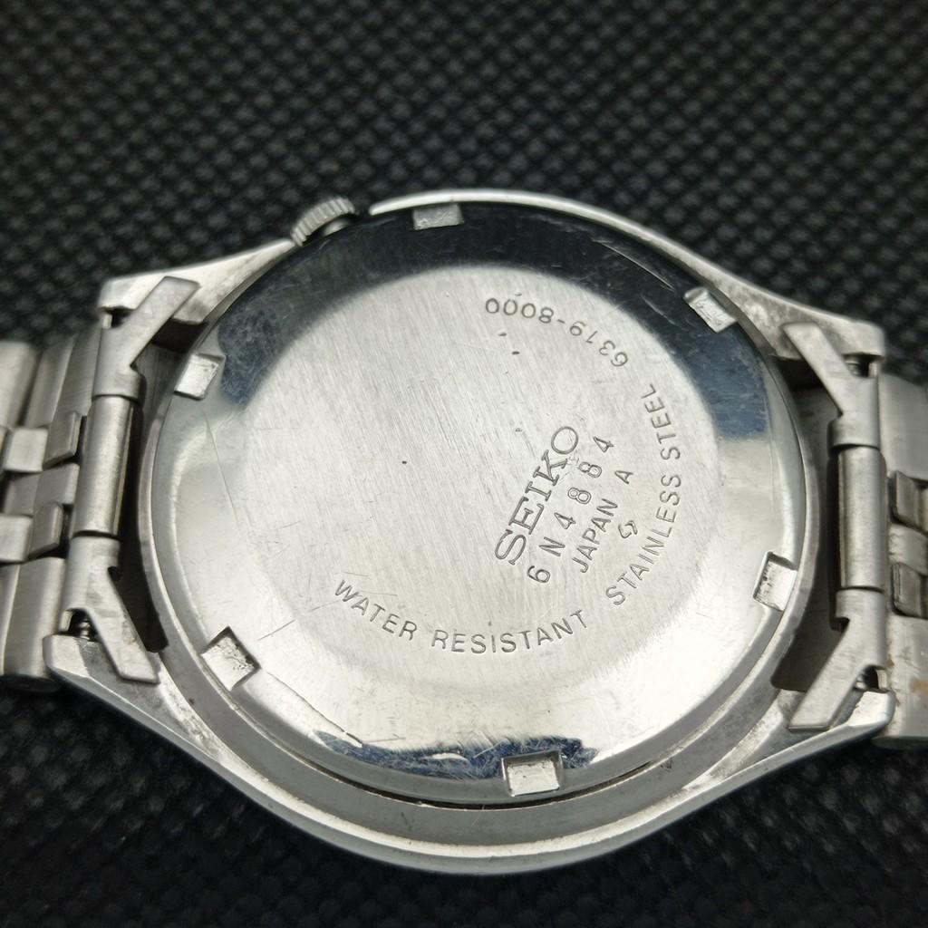 USED VINTAGE SEIKO 5 AUTOMATIC 6309A JAPAN MENS D/D BLACK WATCH 596-a312771-2 SKU596-a312771