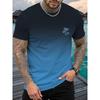3D Bull Head Print Summer Casual Men's T-shirt Urban Street Fashion Men's Short-sleeved Shirt Outdoor Sports and Fitness Men's S
