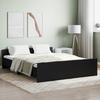 VidaXL Bed Frame with Headboard-Footboard Black 150x200 Cm 3203755