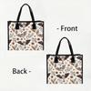 Halloween Bat Print Tote Bag Casual Large Capacity Shopping Handbag for Daily Use