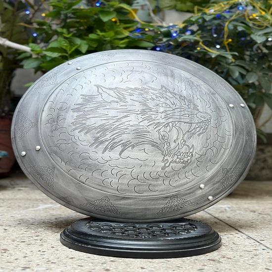 Aluminium Fierce Tiger Roar Shield  Bold Animal Spirit Decor