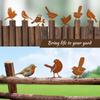 Rustic Style Metal Birds Statue Ornament Metal Bird Ornament New Iron Art Birds  Outdoor Garden