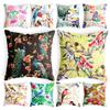 New Chinese Style Pillowcase with Flower and Bird Digital Printing, Thickened Fabric Cushion Cover, Special Bedside Office Car Cushion Cover