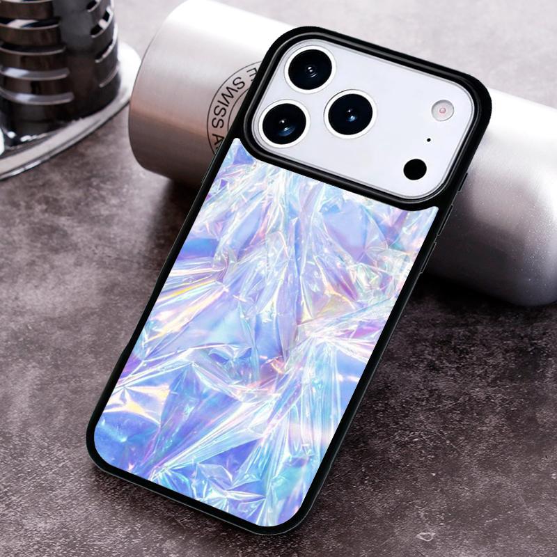 Holographic Iridescence Phone Case for iPhone 17 16 15 Pro Max Air 14 13 12 11 Plus Shockproof Cover