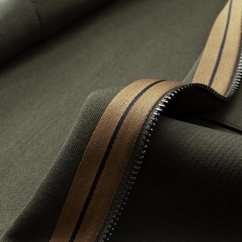 Dibenze Men's Plus Size Stand Collar Zip-Up Sweatshirt