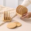 Bamboo Round Coaster Anti-scald Insulated Teacup Mat Rest Place Holder Coffee Coasters Simple Tea Ceremony Accessories