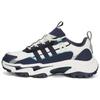 Slip Resistant Abrasion Resistant Low Top Chunky Sneakers Men's White Blue JR8331