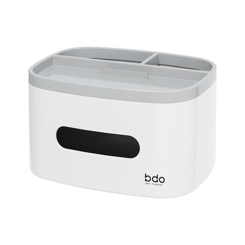 Plastic Desktop Tissue Box and Storage Organizer