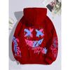 Felice Giorno Stampa Graffiti Felpa con Cappuccio per Bambini Street Hip Hop Felpa con Cappuccio Moda Felpe con Cappuccio Vintage Abbigliamento Ragazzo Ragazza