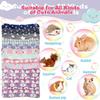 Tudomro 10 Pcs Guinea Pig Bed Mat with Cleaning Dustpan Brush 15" x 11" Small Animal Bedding Fleece Bunny Winter Sleeping Pad for Small Dogs Cats