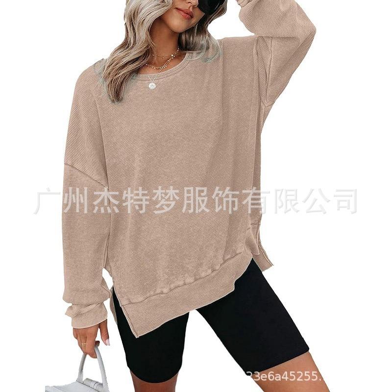 BITCED Women's Fashion Casual O-Neck Long Sleeve Blouses & Shirts
