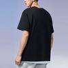 Li-Ning Logo Embroidered Crew Neck Loose Short Sleeve T-Shirt Men Tops Black AHSR753-1