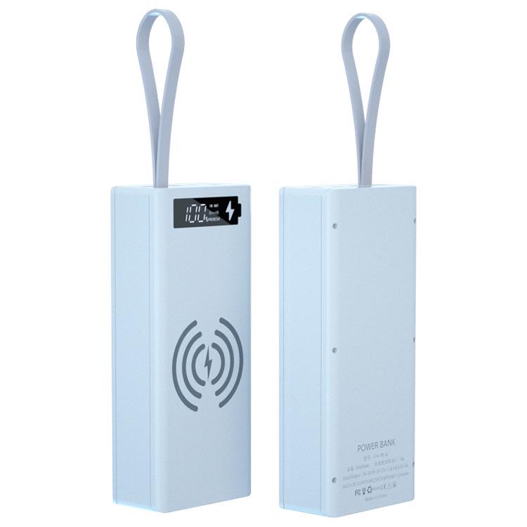 16-Slot DIY Removable 18650 Battery Power Bank with Fast Wireless Charging