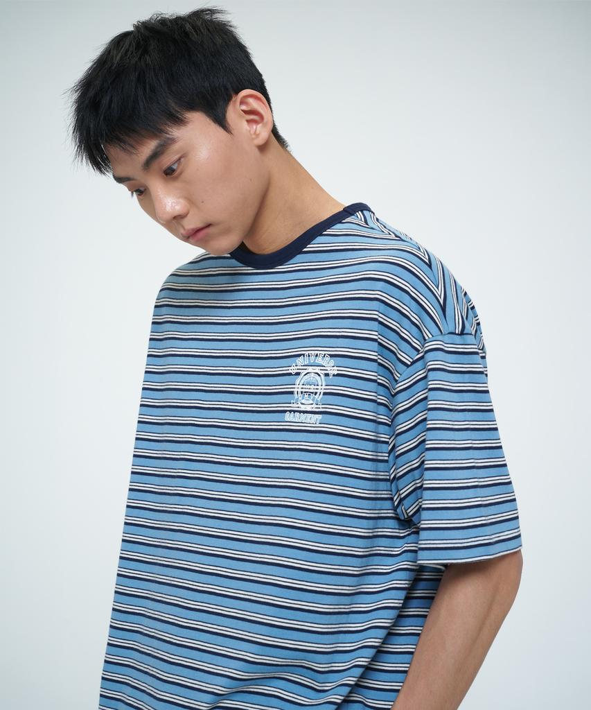 Yunibeoseugameonteu Ug Stripe Emblem T-Shirt_Light Blue