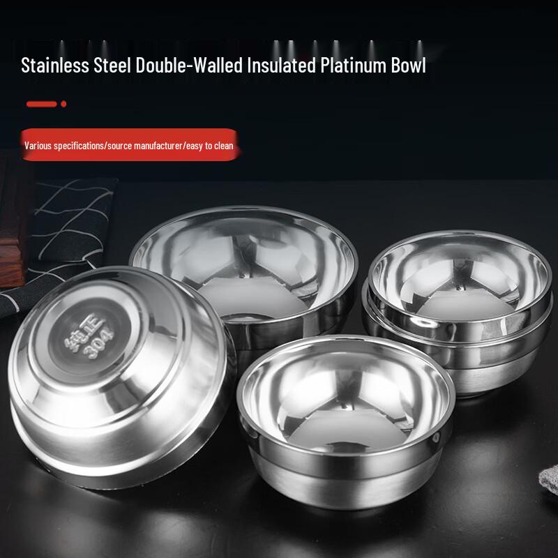 ARKIE 304 Stainless Steel Double-Layer Anti-Scald Bowl