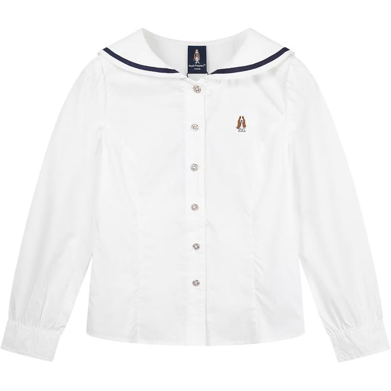 

Hush Puppies Girls Academy White Cotton Long Sleeve Shirt 140