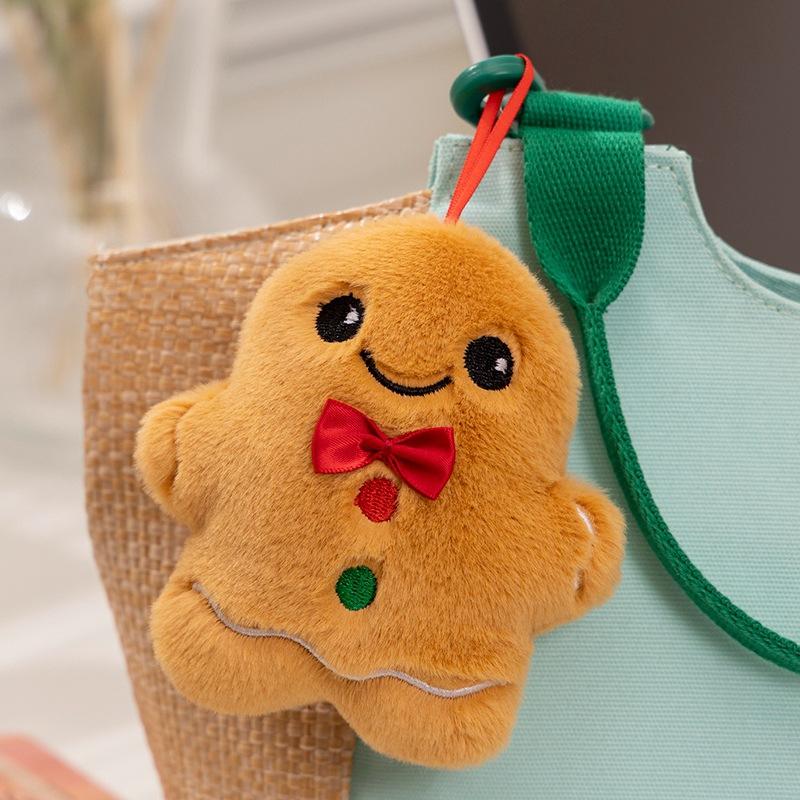 Christmas Decorations Gingerbread Man Christmas Tree Wreath Plush Toy Doll Christmas Tree Decoration Pendant