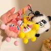 Keychain Cartoon Plush Doll Charm Decorative Keychain Soft Stuffed Toy Key Holder Backpack Bag Accessory