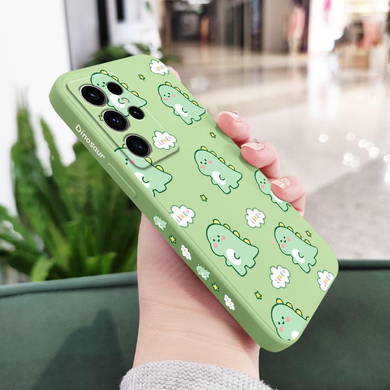 

Cloud Dinosaur Phone Case For Samsung Galaxy S25FE S24 S23 S22 S21 S20 S10 S10E Ultra Plus FE Note 20 Ultra 10 Plus Cover Galaxy S24