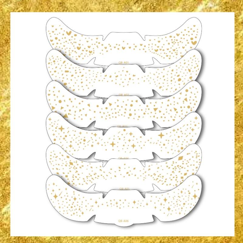 1SET/6PCS Tattoo Sticker Love Face Makeup Sticker Freckle Sticker Waterproof Bronzing Hot Silver