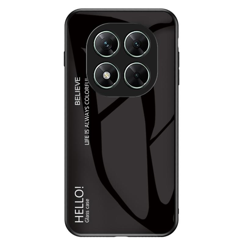 

Для Xiaomi Poco X7 5G Чехол Защита от царапин Закаленное стекло+ПК+ТПУ Чехол для телефона Black