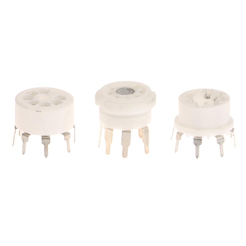 1Pcs 6Aq5 Eaa91 6J1 6J2 6X4 6Z4 Tube Socket Gold-Plated Socket For 7Pin B7G Vaccum Tube Amplifier Audio Diy