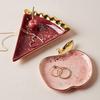 Ceramic Watermelon Apples Shape Earrings Necklace Jewelry Storage Dish Plate