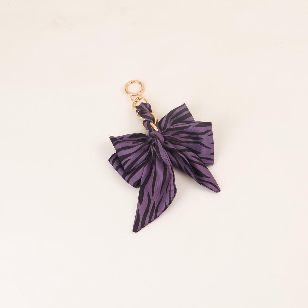 Women's Ribbon Bow Fashion Weaving Silk Scarf Keychain Pendant Keyring Charm Bag Car Keychain Keychain Accessories