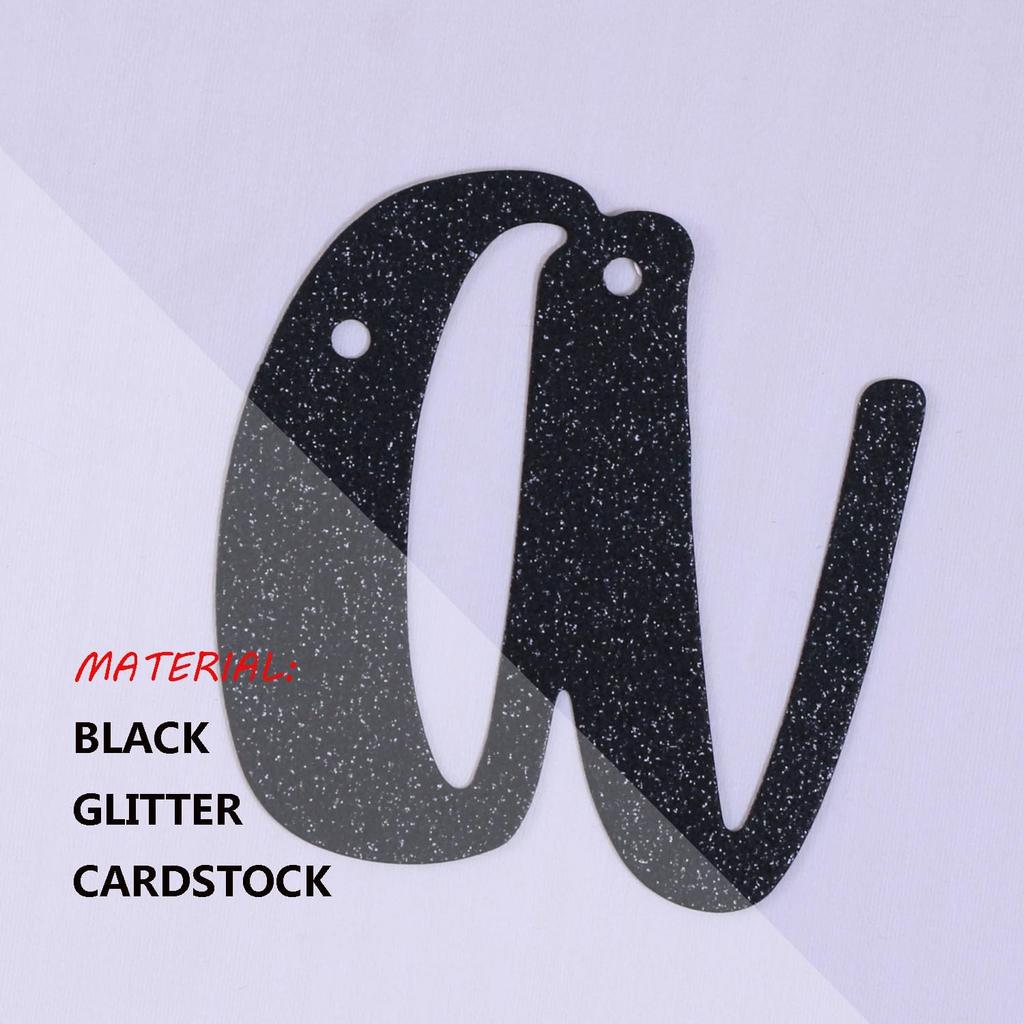 New Home New Chapter Banner, Pre-strung Congrats On Your New Home Banner, Black Glitter Housewarming Party Decorations, Home Decor