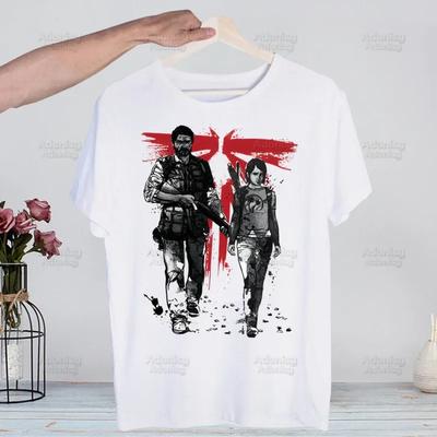 The Last of Us Joel Ellie Harajuku T-shirts Summer Unisex Hip Hop Funny Print Tshirt Streetwear T Shirt Short Sleeve Tee Top Shirt