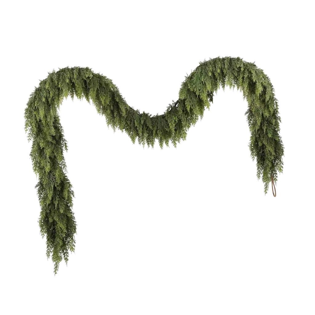Artificial Garland Lightweight Soft Xmas Decor Christmas Decor Christmas Garland for Staircase Holiday Season Party Supplies