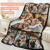 1pc Customized Blanket Your Design Logo Family Photo Print Warm Smooth Blanket Custom for Lover Dad Mom for Winter New Year Gift