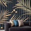 Nowoczesna tapeta 3d rośliny tropikalne metalowe liście abstrakcyjny fresk salon sofa sypialnia mural wystrój domu