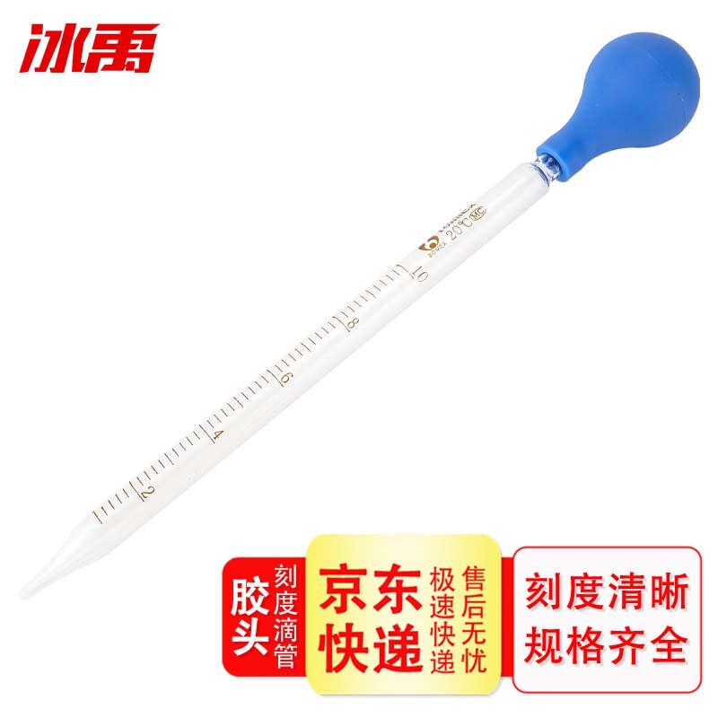 Bingyu BY-3076 10ml Graduated Glass Dropper with Rubber Bulb, 2-Pack