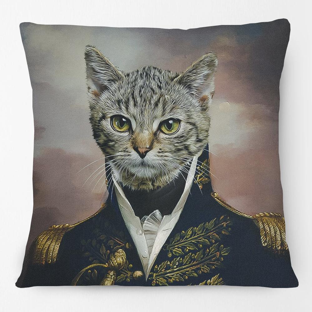 European Vintage Retro Royal Dogs Cats Pets Doodle Print Decorative Sofa Throw Pillow Case Cushion Cover