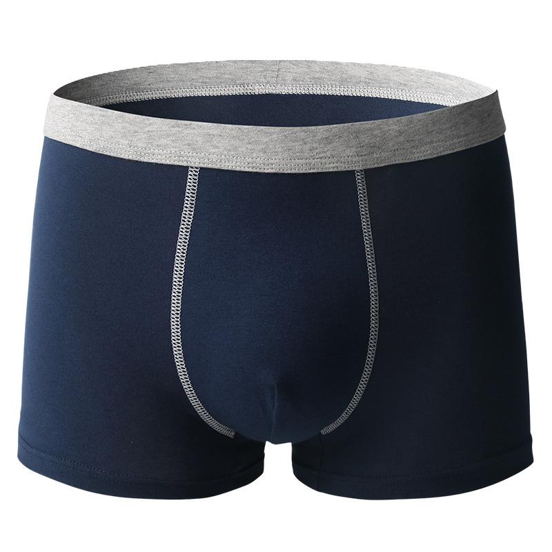 Große Herrenunterwäsche, Hosen aus reiner Baumwolle, atmungsaktive und bequeme antibakterielle Boxershorts, modische, lockere, fette Männer mit flachem Winkel