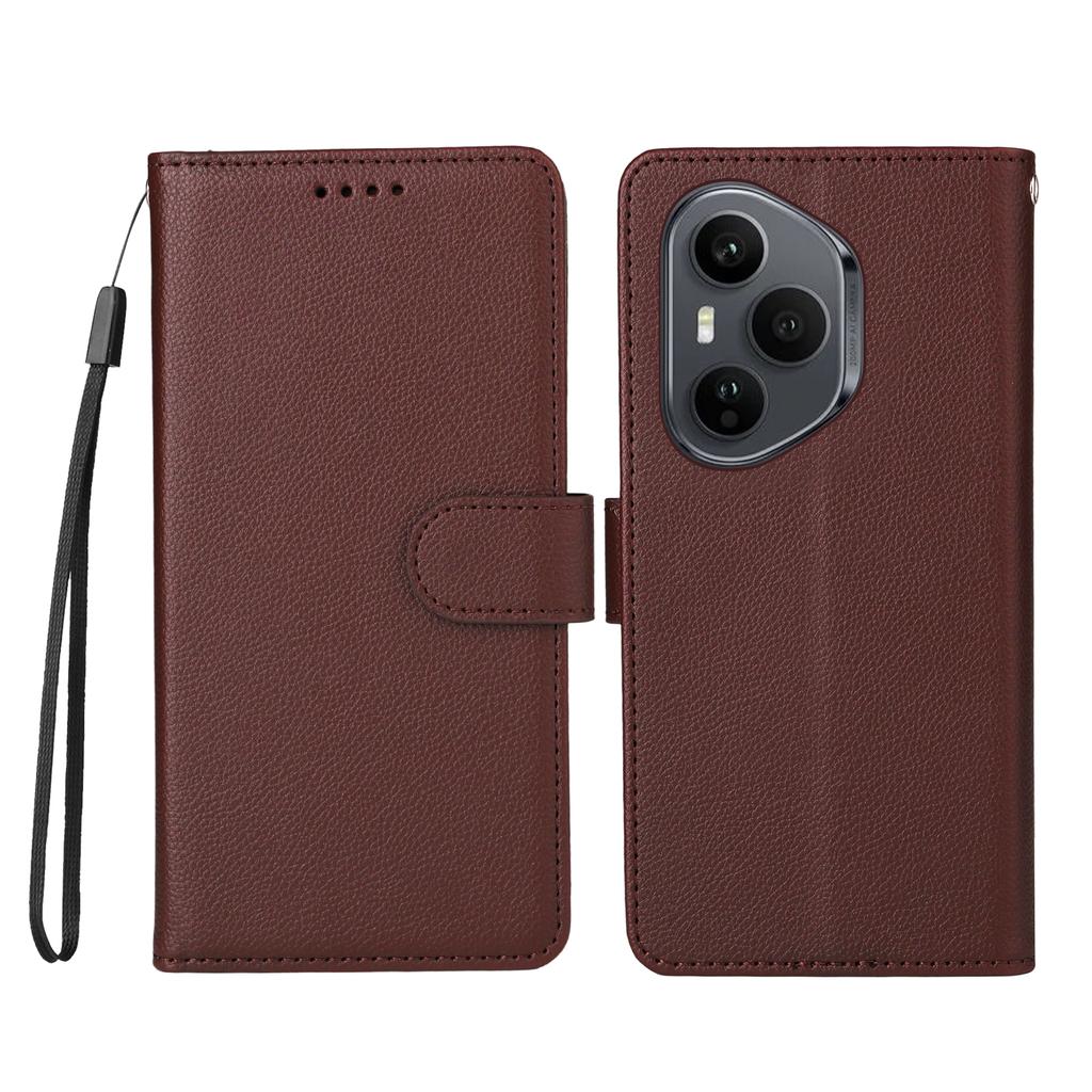 For Honor 400 Pro 5G (Global) Case RFID Blocking 3 Card Slots PU Leather Phone Cover with Wrist Strap