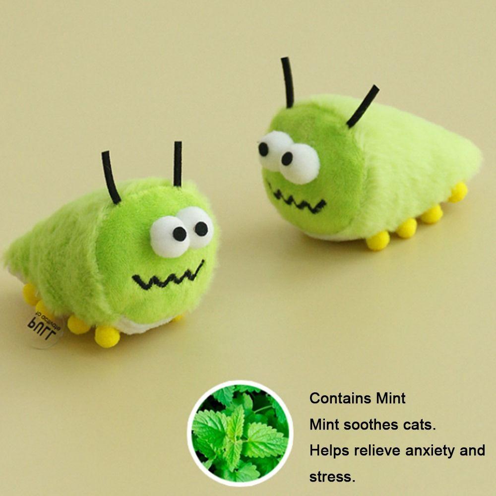 2Pcs Interactive Cat Worms Mint Toys Soft Cat Toys Pet Supplies Cat Plush Toys  Indoor
