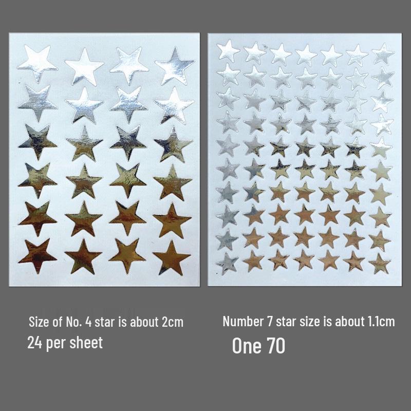 Five-Pointed Star Reward Stickers for Kindergarten - Teacher and Student Self-Discipline Chart