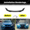 For BMW F87 M2 2016 2017 2018 2019 2020 2021 3PCS Car Front Bumper Spoiler Lip Splitter Guard Protector Exterior Accessories