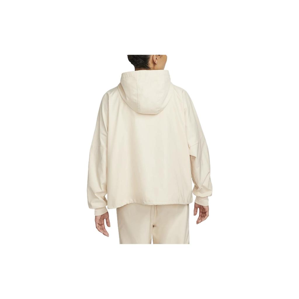 Nike Woven Solid Color Sports Hooded Jacket Women Outerwear Sand White DM6567-126