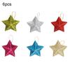 6pcs PVC Christmas Tree Star Decoration Decorative Star Hanging Pendant  Party