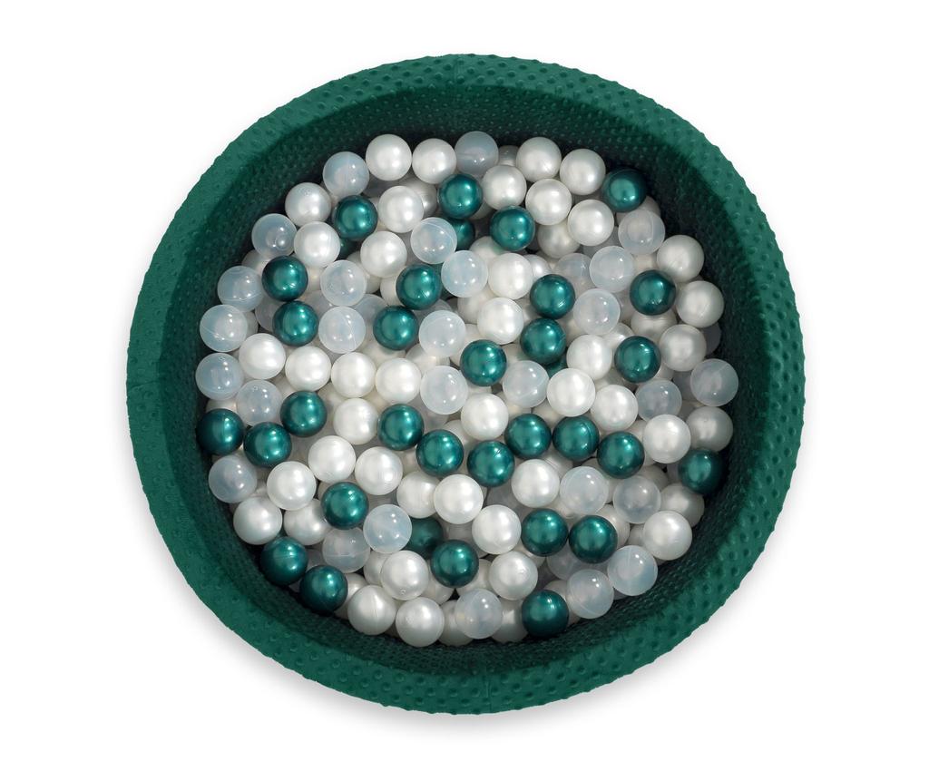 Minky dry pool H-30 cm with 300 balls - bottle green