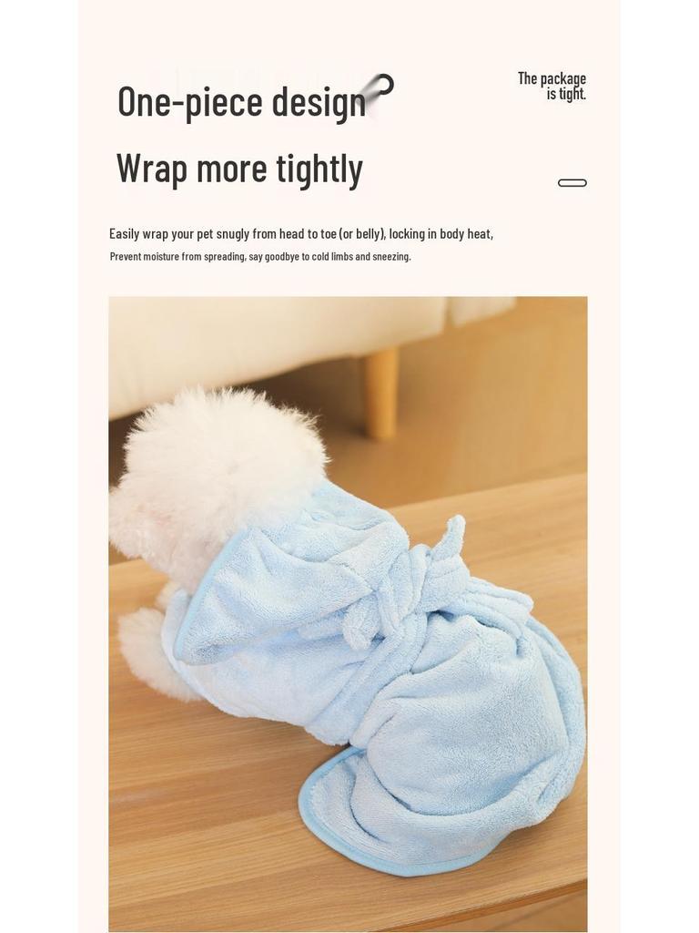 Pet Bath Towel: Quick-Drying, Absorbent Robe for Dogs & Cats