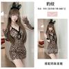 Sexy lingerie wild seduction leopard print kitten dress uniform sexy hip skirt pajamas