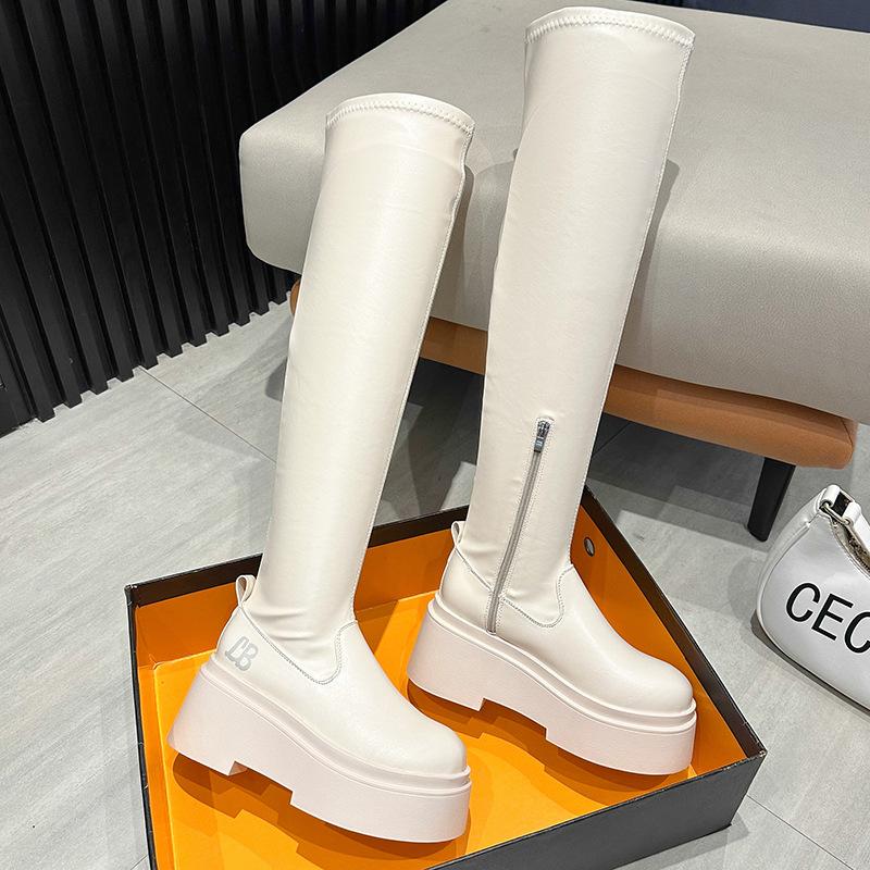 

Маффины на толстой подошве и длинные сапоги Сапоги-ботфорты Длинные сапоги из кожи Эластичные тонкие сапоги Рыцарские сапоги Эластичные сапоги Новые модные 35