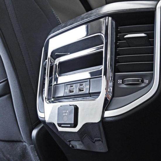 Car Rear Control Air Vent Cover Trim For Dodge RAM 1500 19-24 Accessories Chrome