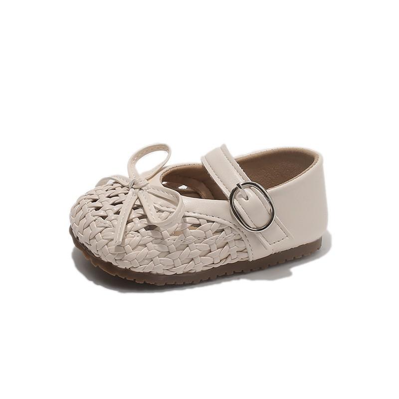 Baby Girl Sandals Toddlers 1-3 Years Soft Sole Non-Slip Princess Style With Bow Strap Footwear